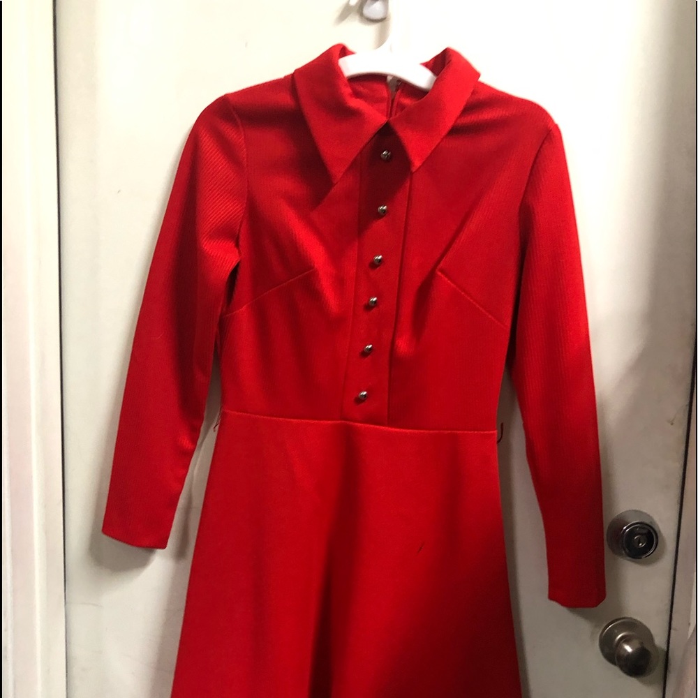Vintage 70s or 60s dress - Carol Brady costume - photo shoot